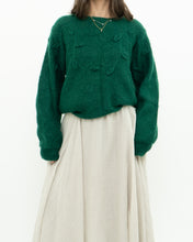 Load image into Gallery viewer, Vintage x Green Mohair Raised Flower Sweater (XS-L)