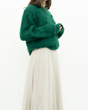 Load image into Gallery viewer, Vintage x Green Mohair Raised Flower Sweater (XS-L)