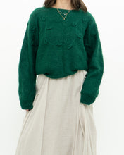 Load image into Gallery viewer, Vintage x Green Mohair Raised Flower Sweater (XS-L)