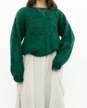 Load image into Gallery viewer, Vintage x Green Mohair Raised Flower Sweater (XS-L)