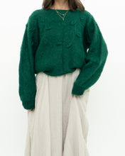 Load image into Gallery viewer, Vintage x Green Mohair Raised Flower Sweater (XS-L)