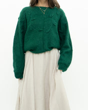 Load image into Gallery viewer, Vintage x Green Mohair Raised Flower Sweater (XS-L)