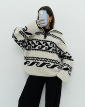 Load image into Gallery viewer, ISABEL ETOILE MARANT x Cream Patterned Fleece Quarter-zip (XS-XL)