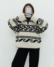 Load image into Gallery viewer, ISABEL ETOILE MARANT x Cream Patterned Fleece Quarter-zip (XS-XL)