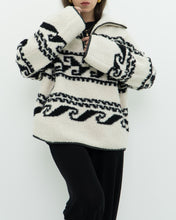 Load image into Gallery viewer, ISABEL ETOILE MARANT x Cream Patterned Fleece Quarter-zip (XS-XL)