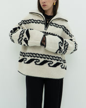 Load image into Gallery viewer, ISABEL ETOILE MARANT x Cream Patterned Fleece Quarter-zip (XS-XL)