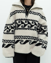 Load image into Gallery viewer, ISABEL ETOILE MARANT x Cream Patterned Fleece Quarter-zip (XS-XL)