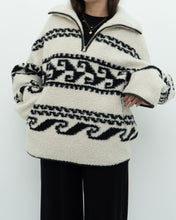 Load image into Gallery viewer, ISABEL ETOILE MARANT x Cream Patterned Fleece Quarter-zip (XS-XL)