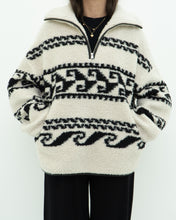 Load image into Gallery viewer, ISABEL ETOILE MARANT x Cream Patterned Fleece Quarter-zip (XS-XL)