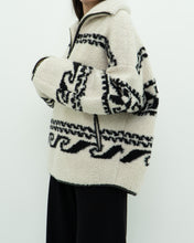 Load image into Gallery viewer, ISABEL ETOILE MARANT x Cream Patterned Fleece Quarter-zip (XS-XL)