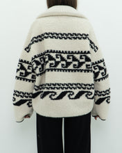 Load image into Gallery viewer, ISABEL ETOILE MARANT x Cream Patterned Fleece Quarter-zip (XS-XL)