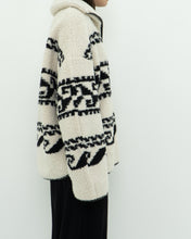 Load image into Gallery viewer, ISABEL ETOILE MARANT x Cream Patterned Fleece Quarter-zip (XS-XL)