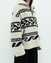 Load image into Gallery viewer, ISABEL ETOILE MARANT x Cream Patterned Fleece Quarter-zip (XS-XL)