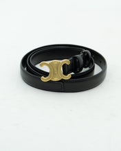 Load image into Gallery viewer, CELINE x Black Leather &#39;C&#39; Belt (S-L)