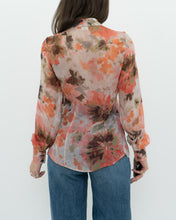 Load image into Gallery viewer, Vintae x Made in Italy x MISS SIXTY Silk Sheer Floral Blouse (XS, S)