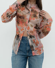 Load image into Gallery viewer, Vintae x Made in Italy x MISS SIXTY Silk Sheer Floral Blouse (XS, S)