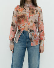 Load image into Gallery viewer, Vintae x Made in Italy x MISS SIXTY Silk Sheer Floral Blouse (XS, S)