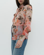 Load image into Gallery viewer, Vintae x Made in Italy x MISS SIXTY Silk Sheer Floral Blouse (XS, S)