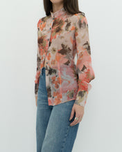 Load image into Gallery viewer, Vintae x Made in Italy x MISS SIXTY Silk Sheer Floral Blouse (XS, S)