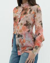 Load image into Gallery viewer, Vintae x Made in Italy x MISS SIXTY Silk Sheer Floral Blouse (XS, S)