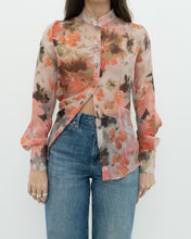 Load image into Gallery viewer, Vintae x Made in Italy x MISS SIXTY Silk Sheer Floral Blouse (XS, S)