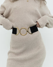 Load image into Gallery viewer, BEBE x Made in Canada x Black Suede, Gold Belt (S)