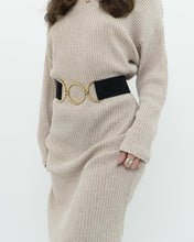 Load image into Gallery viewer, BEBE x Made in Canada x Black Suede, Gold Belt (S)