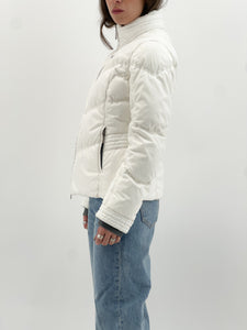 Vintage x NIKE Fitted White Down Jacket (XS, S)