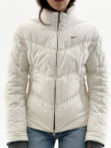 Vintage x NIKE Fitted White Down Jacket (XS, S)