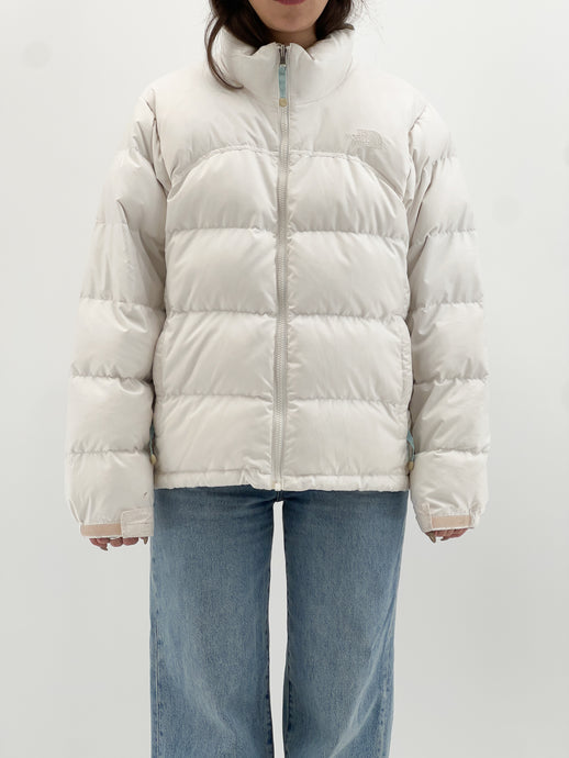 THE NORTH FACE x White Nuptse Puffer Jacket (XS-M)