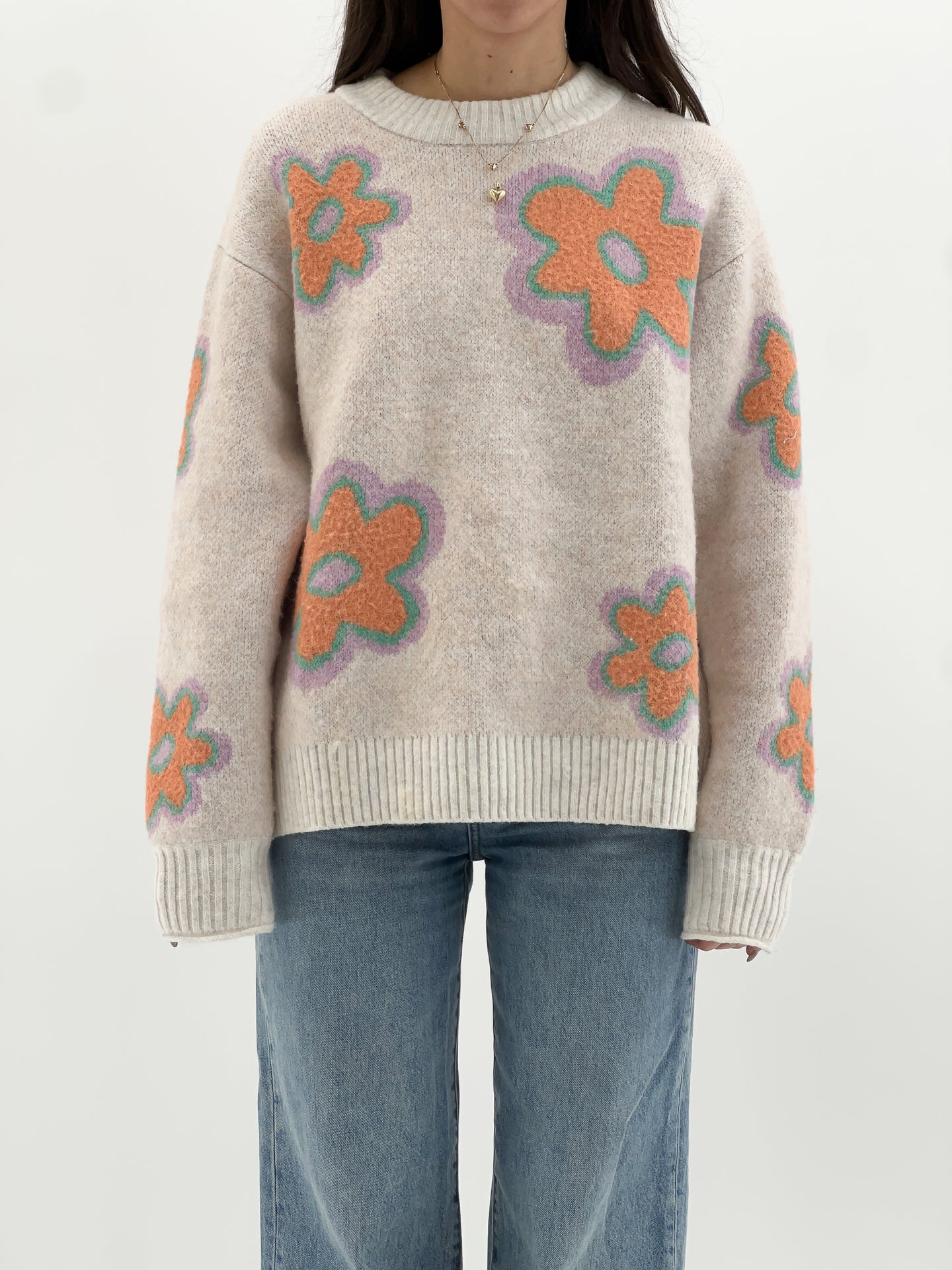 AE x Cozy Flower Knit Sweater (XS-L)