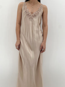 Vintage x Nude Pure Silk Maxi Slip Dress (S, M)