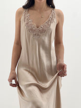 Load image into Gallery viewer, Vintage x Nude Pure Silk Maxi Slip Dress (S, M)