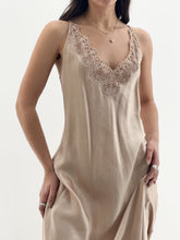 Load image into Gallery viewer, Vintage x Nude Pure Silk Maxi Slip Dress (S, M)