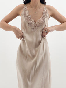 Vintage x Nude Pure Silk Maxi Slip Dress (S, M)