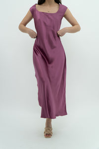 DYNAMITE x Magenta Satin Gown (L)