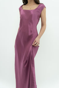 DYNAMITE x Magenta Satin Gown (L)