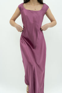 DYNAMITE x Magenta Satin Gown (L)