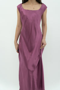 DYNAMITE x Magenta Satin Gown (L)