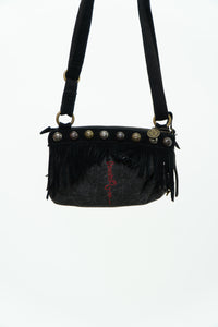 Vintage x ED HARDY Denim Fringe Purse