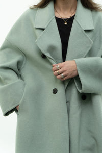 MNG x Light Teal Handmade Wool Coat (S-L)