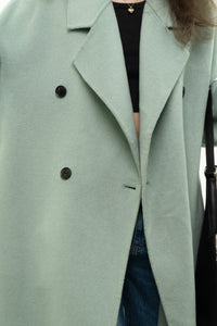 MNG x Light Teal Handmade Wool Coat (S-L)