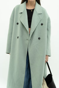 MNG x Light Teal Handmade Wool Coat (S-L)