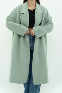 MNG x Light Teal Handmade Wool Coat (S-L)