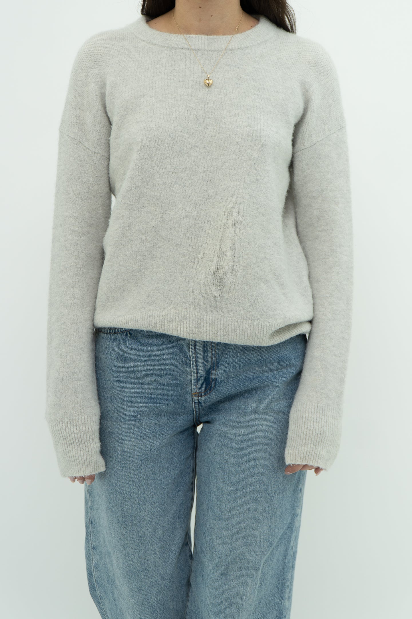 BABATON x Cozy Alpaca Light Grey Sweater (XS-M)