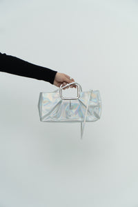 STUART WEITZMAN x Irridescent Snake Skin Bag