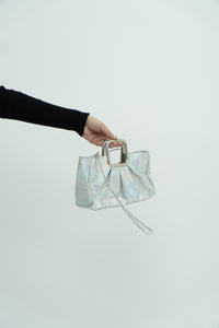 STUART WEITZMAN x Irridescent Snake Skin Bag