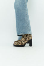 Load image into Gallery viewer, Vintage x Made in Spain x Leopard Print Pony Hair Platform Boots (6.5, 7)