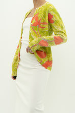 Load image into Gallery viewer, Vintage x Made in JAPAN x EATONS Angora, Wool Green Floral Cardigan (XS-L)