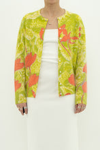 Load image into Gallery viewer, Vintage x Made in JAPAN x EATONS Angora, Wool Green Floral Cardigan (XS-L)